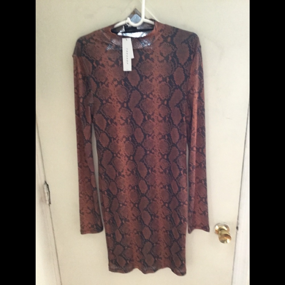 Long sleeves crew neck  midi dress